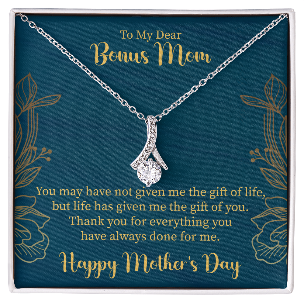 Bonus Mom Necklace Gift, Stepmother Stepmom Gift, Mother's Day Gift