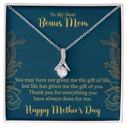 Bonus Mom Necklace Gift, Stepmother Stepmom Gift, Mother's Day Gift