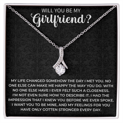 will you be my girlfriend necklace - Girlfriend Idea Gift,  Proposal Jewelry, Creative Ways To Ask A Girl Out Gift