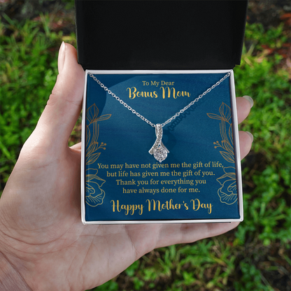 Bonus Mom Necklace Gift, Stepmother Stepmom Gift, Mother's Day Gift