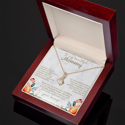 To My Beautiful Mommy Necklace,  Mother's Day Jewelry, Gift From Daughter, Mother Gift, Mum Jewelry, Present For Mommy