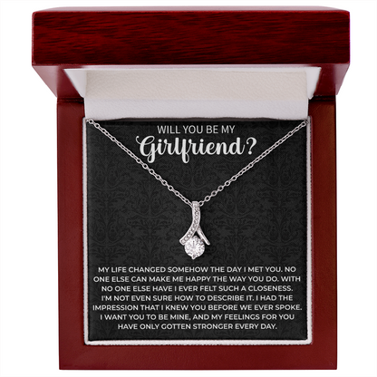 will you be my girlfriend necklace - Girlfriend Idea Gift,  Proposal Jewelry, Creative Ways To Ask A Girl Out Gift