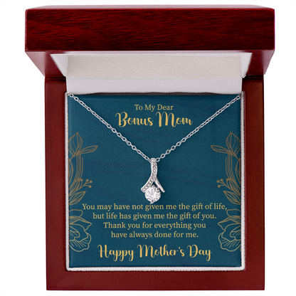 Bonus Mom Necklace Gift, Stepmother Stepmom Gift, Mother's Day Gift