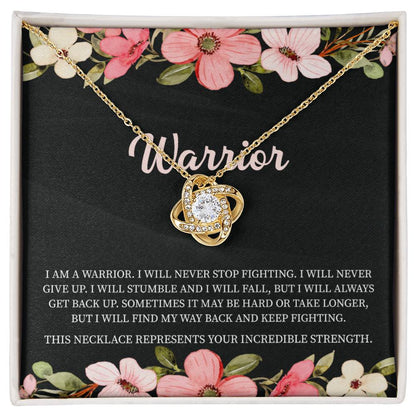 Warrior Necklace • Addiction Recovery • Survivor Gift