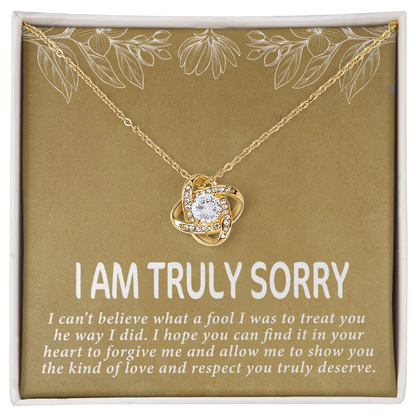 I am truly sorry Love Knot Necklace