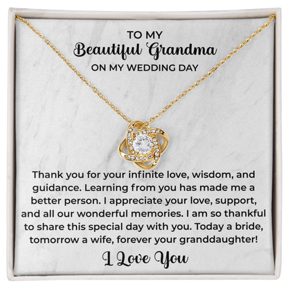 To my beautiful grandma necklace From Grandkids, Granddaughter, You Are The World Grandma, weddings gifts