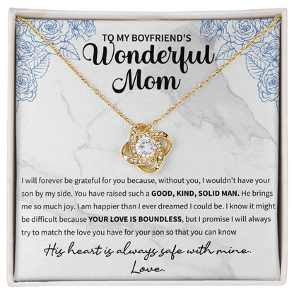 To my boyfriend's wonderful mom Love Knot Necklace