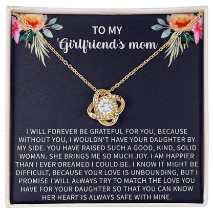 Girlfriend's Mom Necklace, Gifts for My Girlfriends Mom,  Mother's Day Jewelry Birthday Gift