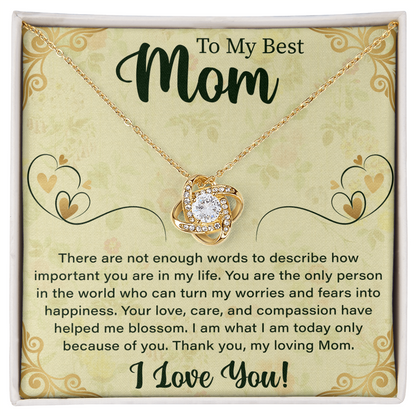 Necklace For Mom: To My Mom Presents, Mother's Day Birthday Gift Ideas From Daughter & Son