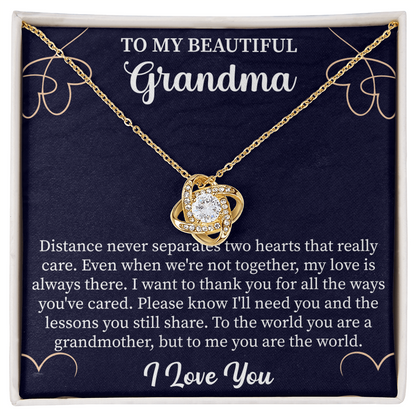 Gift Grandmother Necklace, To My Beautiful Grandma Necklace, Gift For Grandma Grandmother