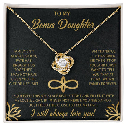 To My Bonus Daughter - Forever Love Necklace, Step daughter, Adopted daughter, daughter in law gift, future daughter, from step dad, from step mom, from step dad