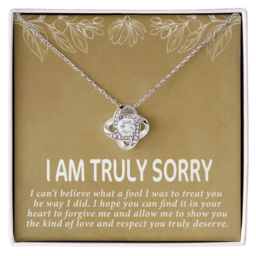 I am truly sorry Love Knot Necklace