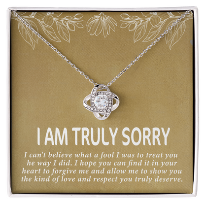I am truly sorry Love Knot Necklace