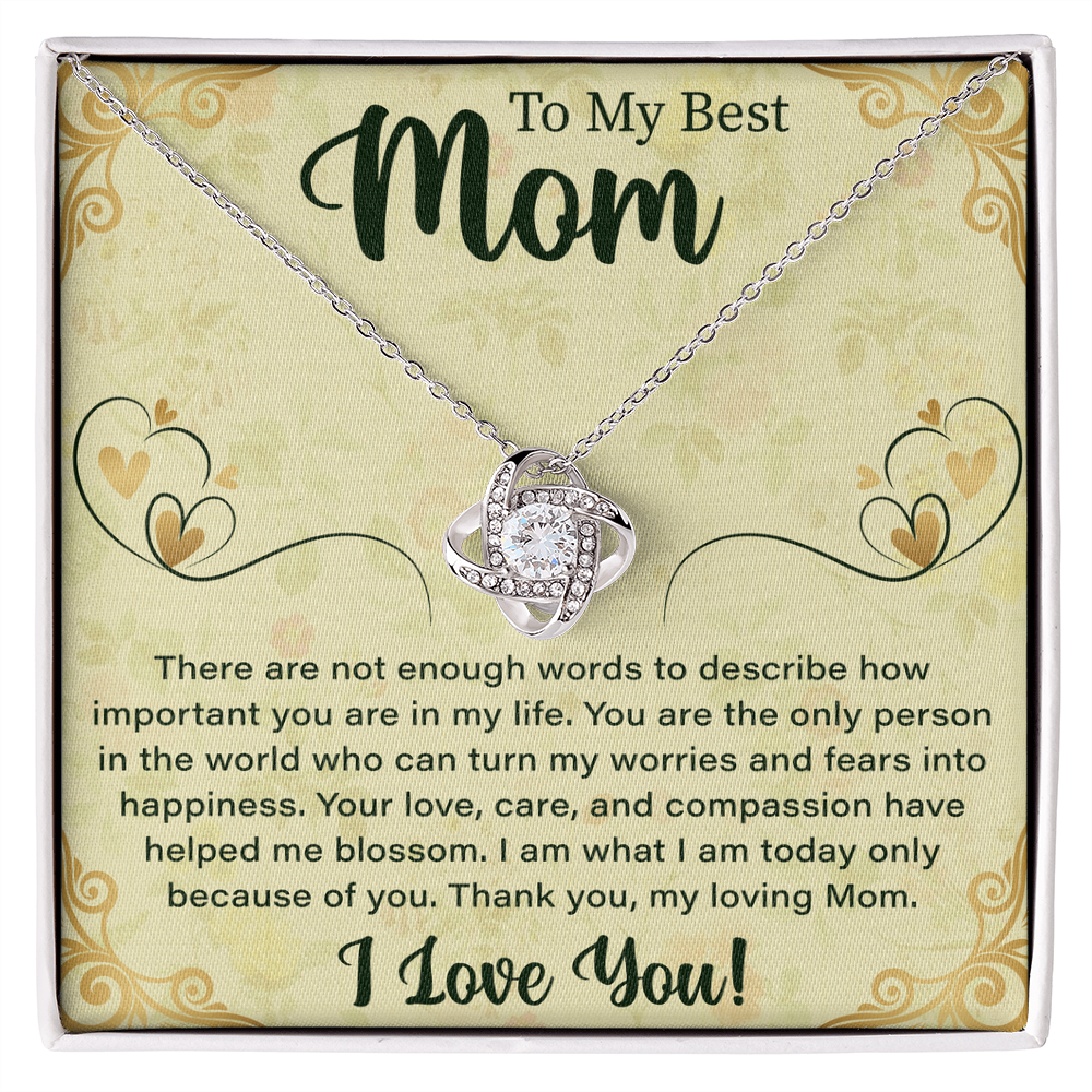 Necklace For Mom: To My Mom Presents, Mother's Day Birthday Gift Ideas From Daughter & Son