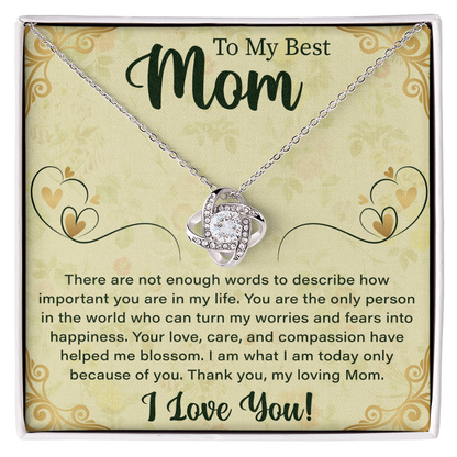 Necklace For Mom: To My Mom Presents, Mother's Day Birthday Gift Ideas From Daughter & Son