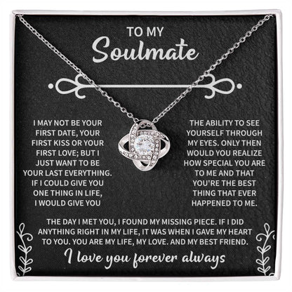 To My Soulmate Necklace, Soul Mate Necklace For Women, Beautiful Soulmates Jewelry For Her, Wedding Anniversary
