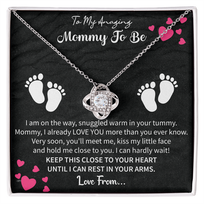 Mommy-to-Be Love Knot Necklace – MD103