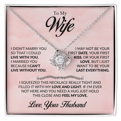 To My Beloved Wife - Heartfelt Love Necklace, Gift of Devotion & Forever Bond