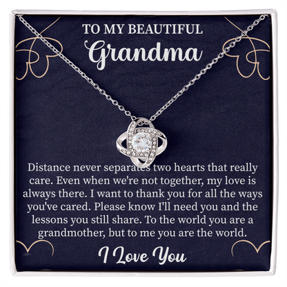 Gift Grandmother Necklace, To My Beautiful Grandma Necklace, Gift For Grandma Grandmother