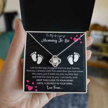 Mommy-to-Be Love Knot Necklace – MD103