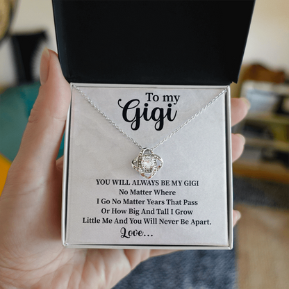 To my Gigi Love Knot Necklace