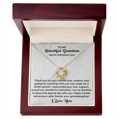 To my beautiful grandma necklace From Grandkids, Granddaughter, You Are The World Grandma, weddings gifts