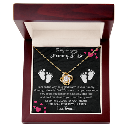 Mommy-to-Be Love Knot Necklace – MD103