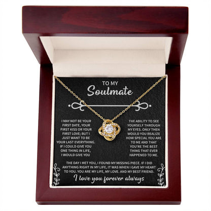 To My Soulmate Necklace, Soul Mate Necklace For Women, Beautiful Soulmates Jewelry For Her, Wedding Anniversary