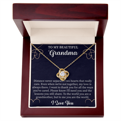 Gift Grandmother Necklace, To My Beautiful Grandma Necklace, Gift For Grandma Grandmother