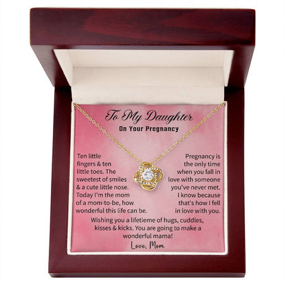 First Baby Necklace Gift for Daughter – Pregnancy & Baby Shower Jewelry from Mom | New Mom & Mom-to-Be Gift