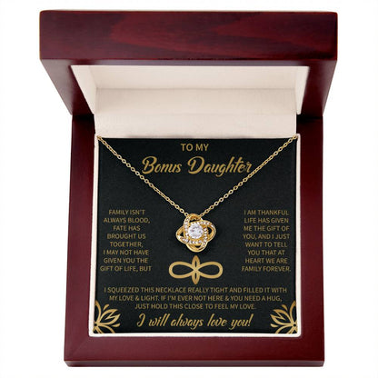 To My Bonus Daughter - Forever Love Necklace, Step daughter, Adopted daughter, daughter in law gift, future daughter, from step dad, from step mom, from step dad