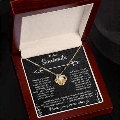 To My Soulmate Necklace, Soul Mate Necklace For Women, Beautiful Soulmates Jewelry For Her, Wedding Anniversary