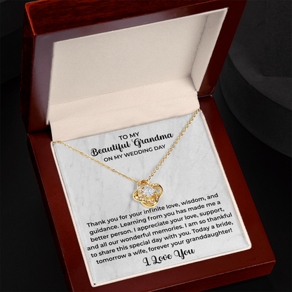 To my beautiful grandma necklace From Grandkids, Granddaughter, You Are The World Grandma, weddings gifts