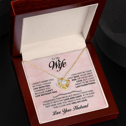 To My Beloved Wife - Heartfelt Love Necklace, Gift of Devotion & Forever Bond