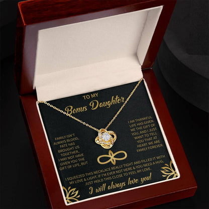 To My Bonus Daughter - Forever Love Necklace, Step daughter, Adopted daughter, daughter in law gift, future daughter, from step dad, from step mom, from step dad
