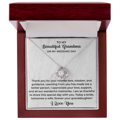 To my beautiful grandma necklace From Grandkids, Granddaughter, You Are The World Grandma, weddings gifts