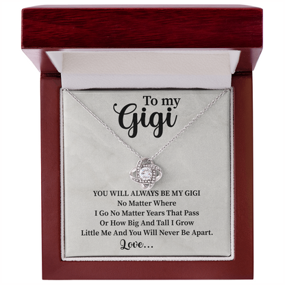 To my Gigi Love Knot Necklace