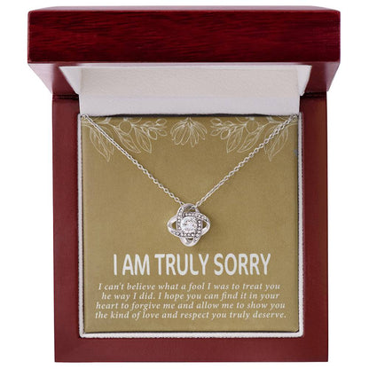 I am truly sorry Love Knot Necklace