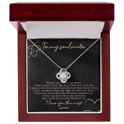 To My Soulmate Necklace, Soul Mate Necklace For Women, Beautiful Soulmates Jewelry For Her, Promise Love Box, Gift For Wife Couple Girlfriend Pendant Forever, Wedding Anniversary