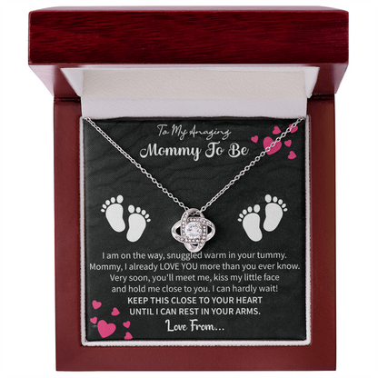 Mommy-to-Be Love Knot Necklace – MD103