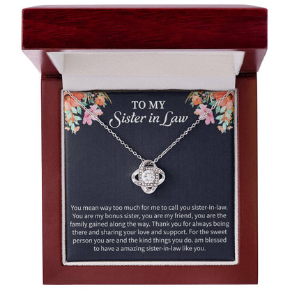 Sister-in-Law Wedding Gift Necklace 14k Gold & Cubic Zirconia, Perfect Gift for Weddings or Special Occasions