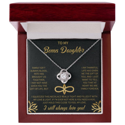 To My Bonus Daughter - Forever Love Necklace, Step daughter, Adopted daughter, daughter in law gift, future daughter, from step dad, from step mom, from step dad