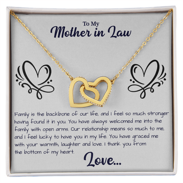 To My Mother in law Interlocking Hearts Necklace