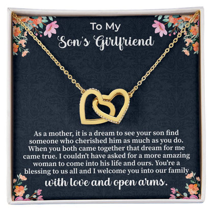 To My Son's Girlfriend Necklace, Son's Girlfriend Christmas Gift, Sons Girlfriend Gift, Gift For Son's Girlfriend, Birthday Gift