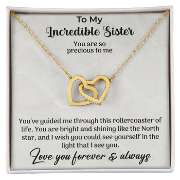 To my incredible sister Interlocking Hearts Necklace
