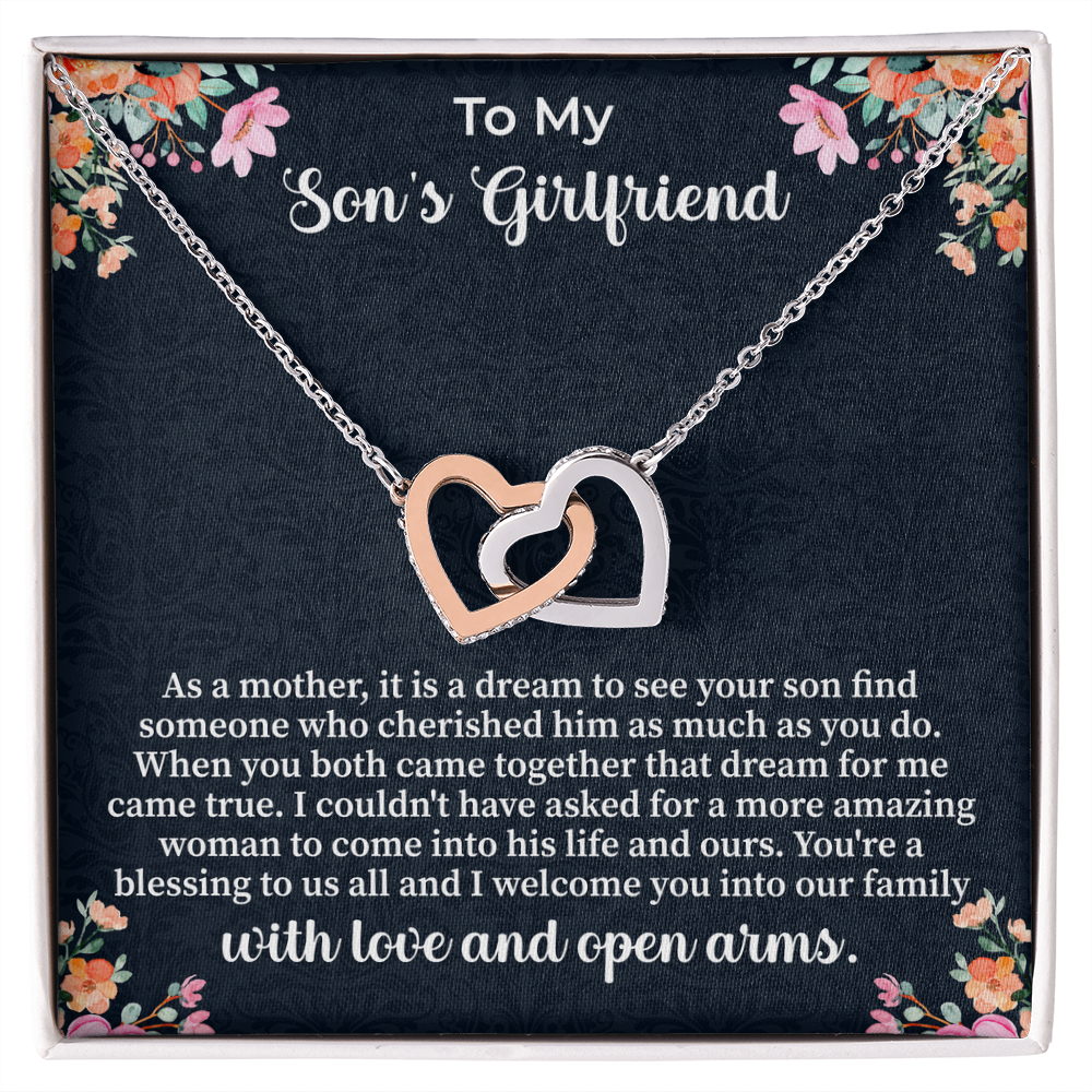 To My Son's Girlfriend Necklace, Son's Girlfriend Christmas Gift, Sons Girlfriend Gift, Gift For Son's Girlfriend, Birthday Gift