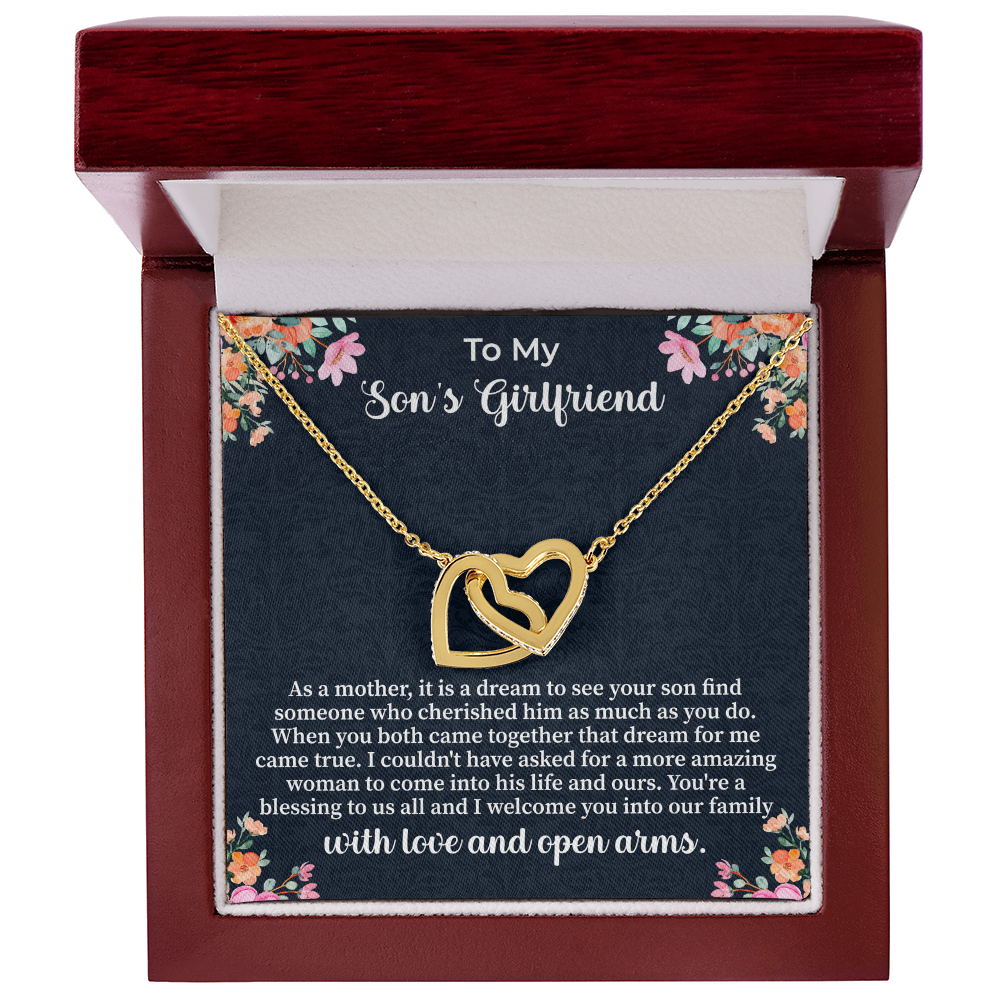 To My Son's Girlfriend Necklace, Son's Girlfriend Christmas Gift, Sons Girlfriend Gift, Gift For Son's Girlfriend, Birthday Gift