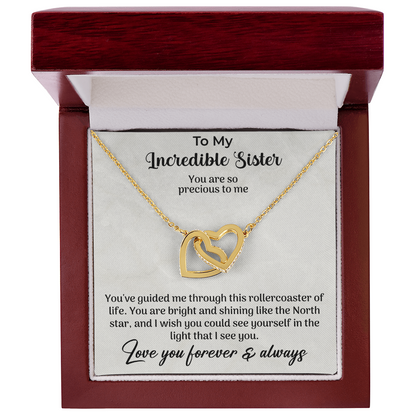 To my incredible sister Interlocking Hearts Necklace