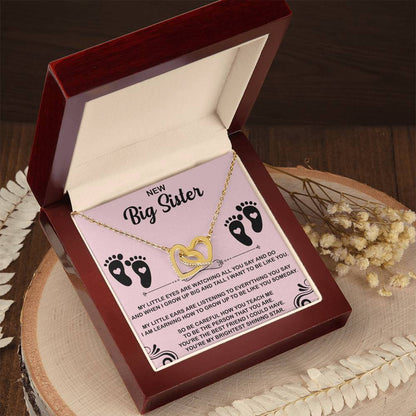 New Big Sister Interlocking Hearts Necklace - Big Sister gifts