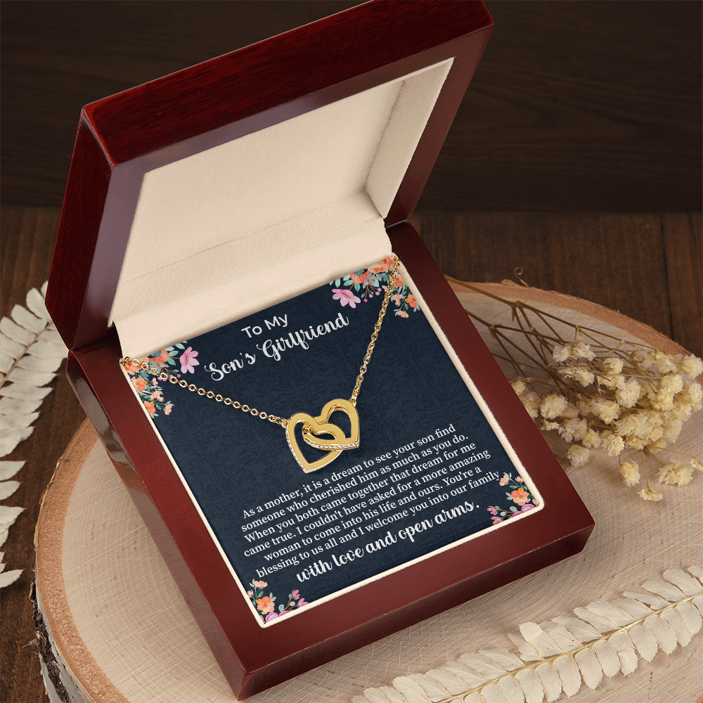 To My Son's Girlfriend Necklace, Son's Girlfriend Christmas Gift, Sons Girlfriend Gift, Gift For Son's Girlfriend, Birthday Gift